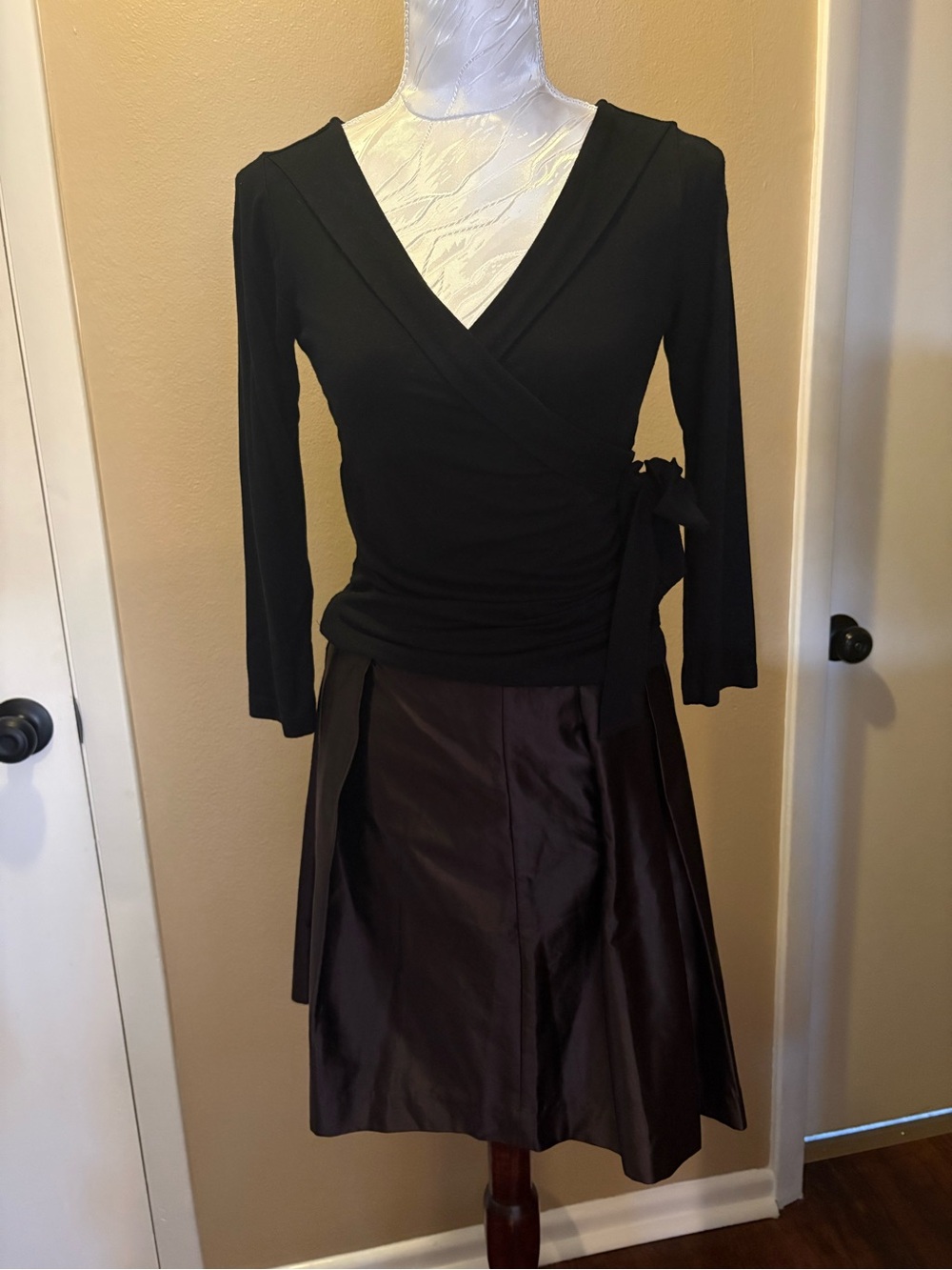 Dark Brown, Espresso A-Line Skirt